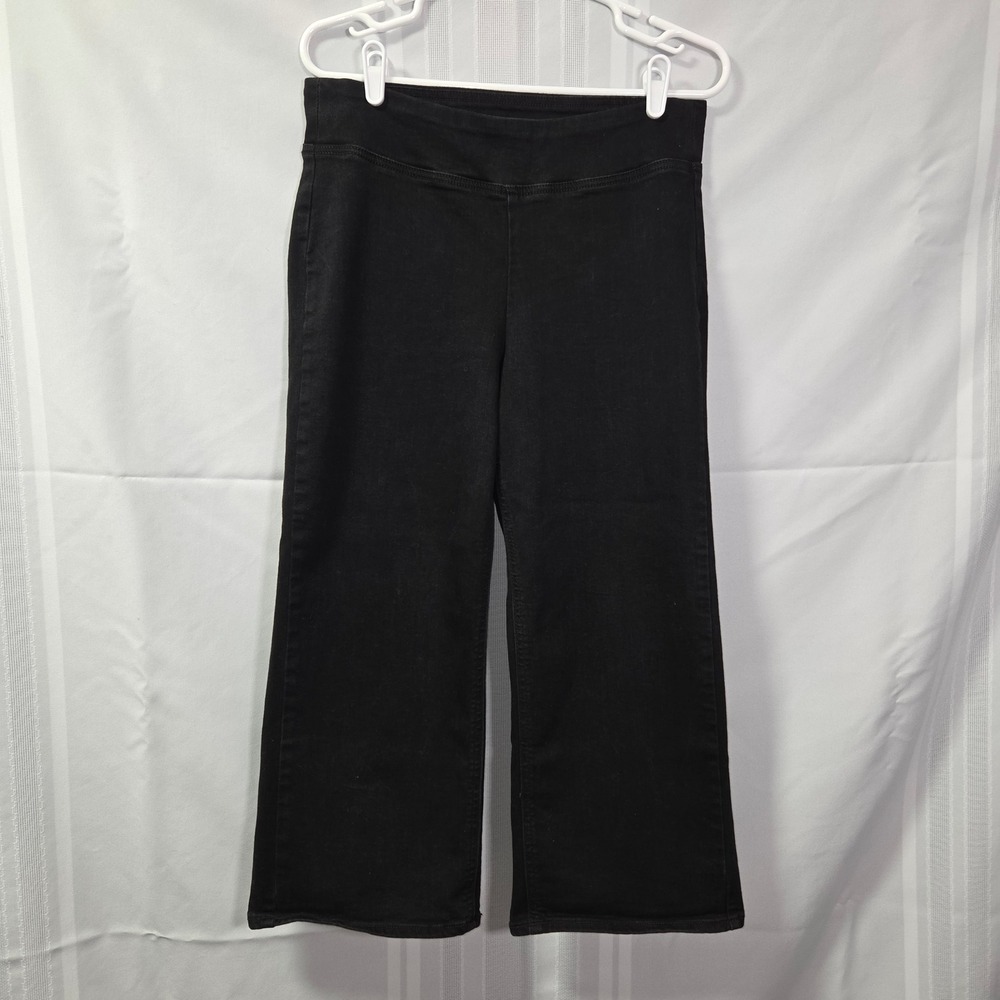 Old Navy Pants Womens 12P Black Weekender Wide Leg High Rise Pull On S123 11